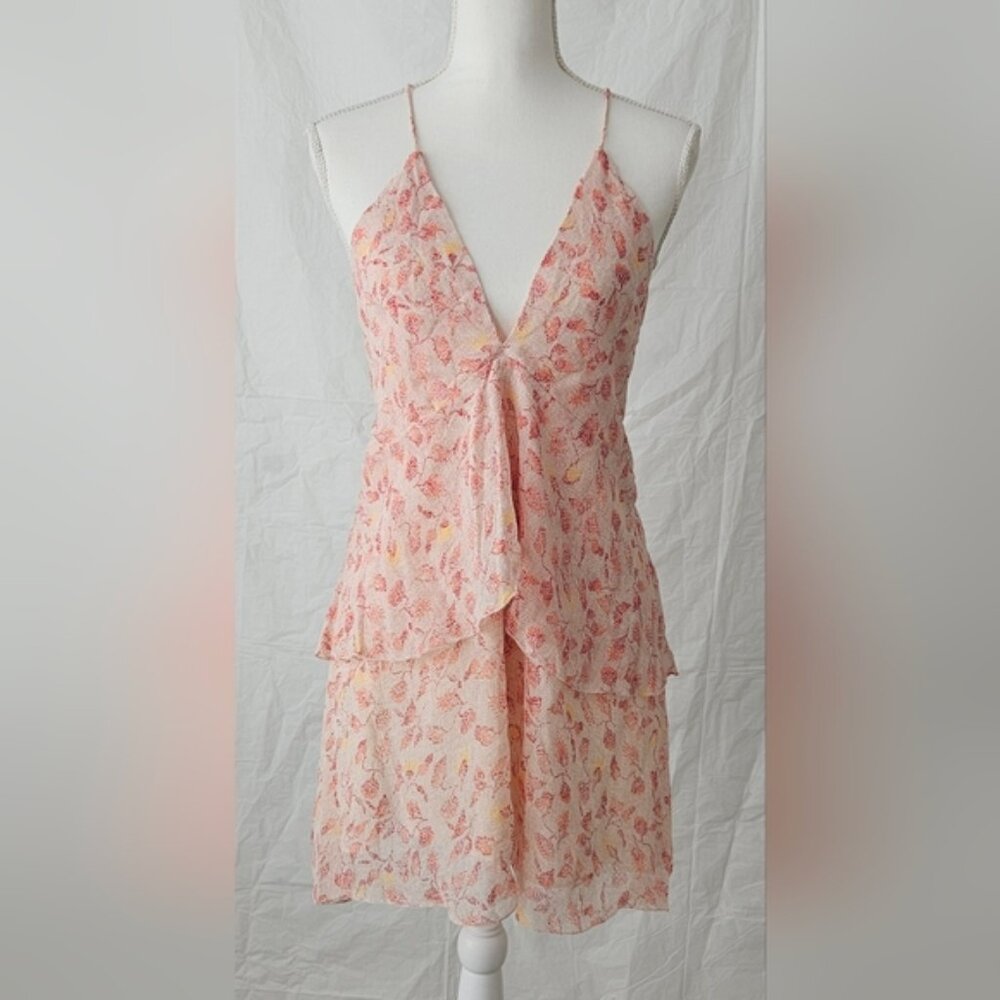 ZARA Floral Ruffle Dress Top